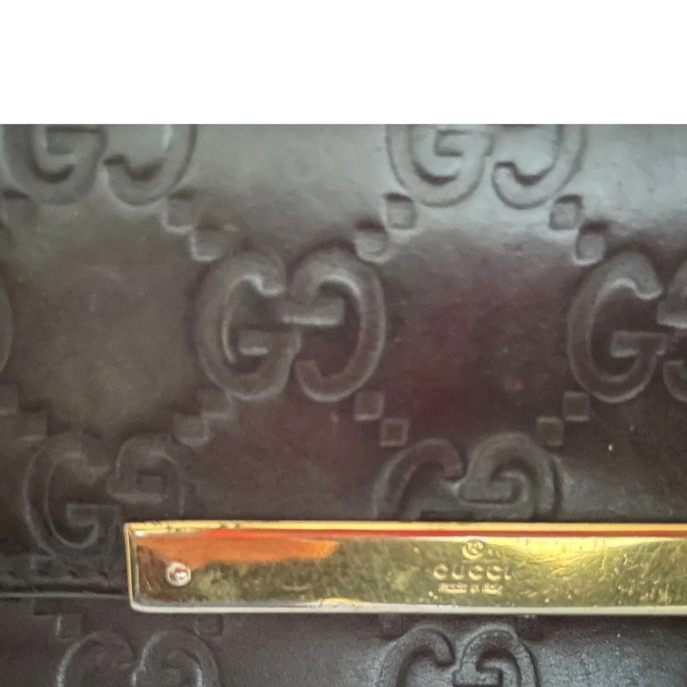 Gucci Dark Brown Guccissima Leather Long Continental Wallet Monogram Logo #665 - Picture 3 of 10
